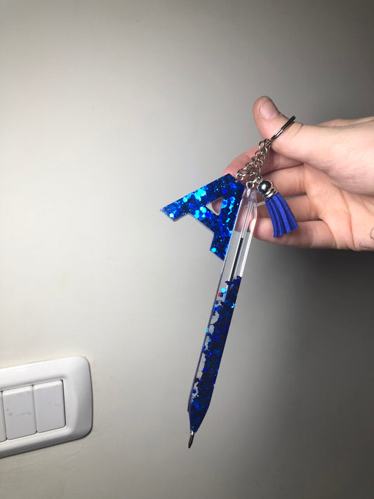 Set keychain with a pen